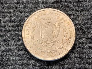 1921 USA Morgan Silver One Dollar Coin.