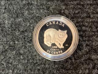 2013 Canada Fifty Cent Silver "Cymric" Coin.