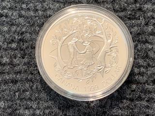 1999 Canada "Year of The Older Persons" Silver Dollar.