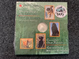 1997 Canada Fifty Cent Silver "Canada's Best Friend" Coin and Booklet Set.