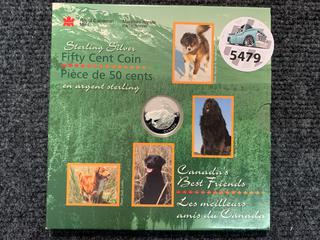 1997 Canada Fifty Cent Silver "Canada's Best Friend" Coin and Booklet Set.