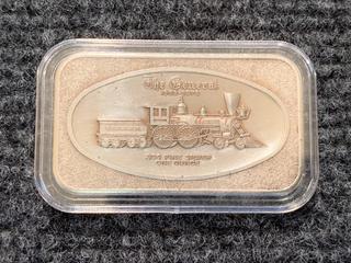 One Ounce .999 Fine Silver "The General 1862 - 1972" Bar.