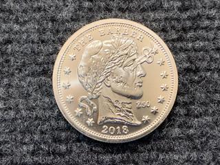 2018 Zombucks One Ounce .999 Fine Silver Coin.