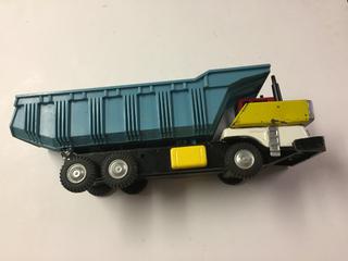 Blue Dump Truck Toy, ~ 16" Long.