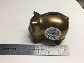 Brass Pig Piggy Bank.