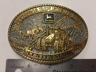 John Deere 1886-1986 Centennial Belt Buckle.