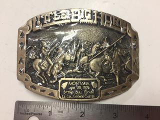 Little Big Horn Montana 1876 Belt Buckle.