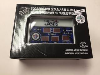 Winnipeg Jets Scoreboard LED Alarm Clock.