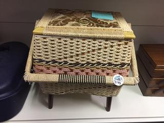 Vintage Double Sewing Basket.