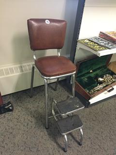 Vintage Step Stool Chair.