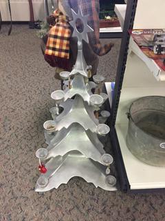 Metal Tree with Candle Holders ~ 33" Tall.