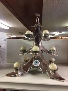 Metal Tree with Candle Holders ~ 14" Tall.