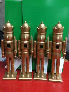 (4) 15" Gold Nutcrackers.
