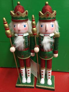 (2) 15" Red/Green Nutcrackers.