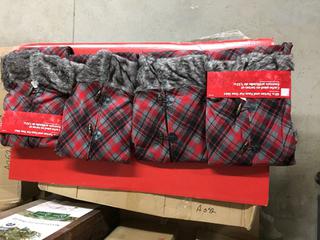 (4) Tartan & Faux Fur 60" Tree Skirts.