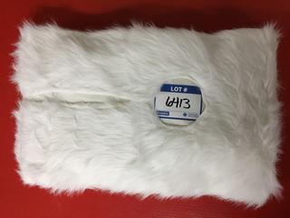 (1) 60" White Faux Fur Tree Skirt.