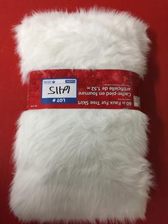 (1) 60" White Faux Fur Tree Skirt.