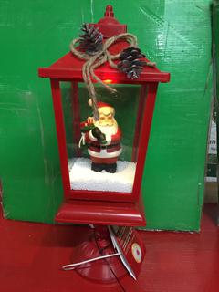 18" Red LED Tabletop Lamp Post With Timer.