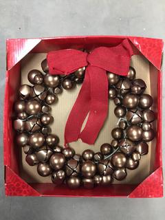 (1) 18" Bronze Jingle Bell Wreath.