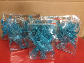 (4) 13" Blue Tree Toppers.