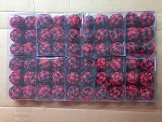 (10) 6pc Shatter Resistant Tartan Ornaments.