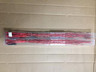 (2) 3' LED Glittered Branches With Timer, Red.
