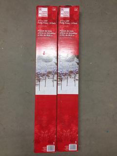 (2) 3pk 27-1/5" LED Twig Trees.
