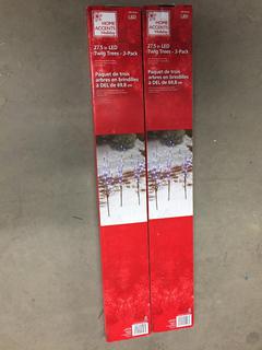 (2) 3pk 27-1/5" LED Twig Trees.