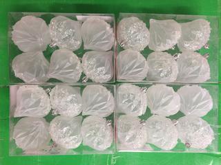 (8) 6pc Shatter Resistant Frosted Ornaments.