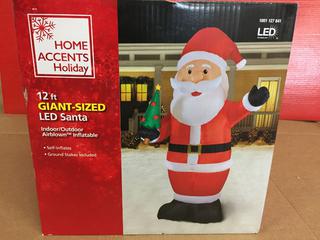 12' Giant Sized LED Inflatable Santa.