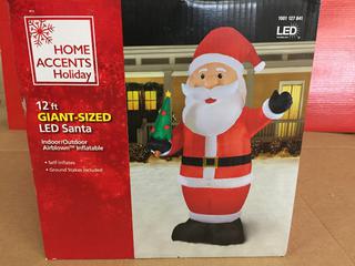 12' Giant Sized LED Inflatable Santa.