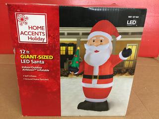 12' Giant Sized LED Inflatable Santa.