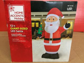 12' Giant Sized LED Inflatable Santa.