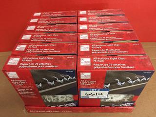 (12) 75pc All Purpose Light Clips.