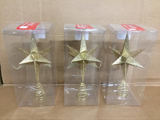 (3) 14" Gold Tree Toppers.