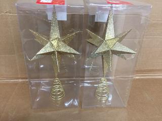 (2) 14" Gold Tree Toppers.