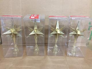 (4) 14" Gold Tree Toppers.