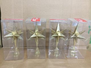 (4) 14" Gold Tree Toppers.