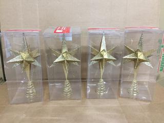 (4) 14" Gold Tree Toppers.