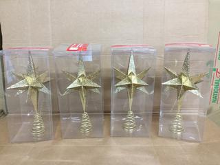 (4) 14" Gold Tree Toppers.