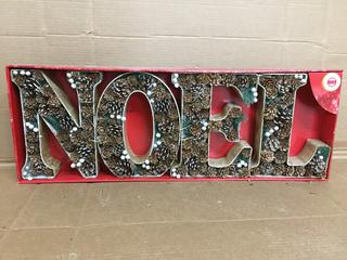 25" Prelit LED Noel Sign.
