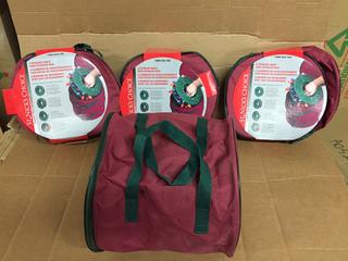 (4) 4pk Light Storage Reels With Storage Bag.