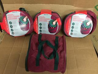 (4) 4pk Light Storage Reels With Storage Bag.