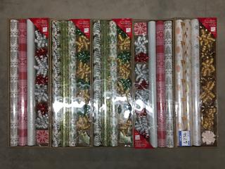 (5) Gift Wrap Kits, Including Paper, Bows & Tags.