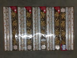 (5) Gift Wrap Kits, Including Paper, Bows & Tags.