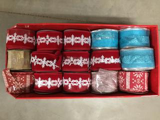 Quantity of Assorted Christmas Ribbon.