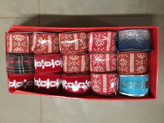 Quantity of Assorted Christmas Ribbon.