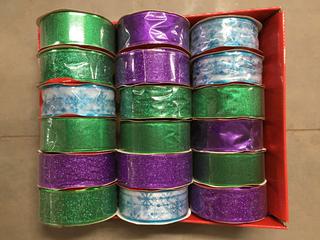 Quantity of Assorted Christmas Ribbon.