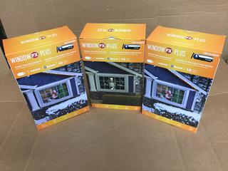 (3) Window FX Plus Holiday Video Decorating Kits.