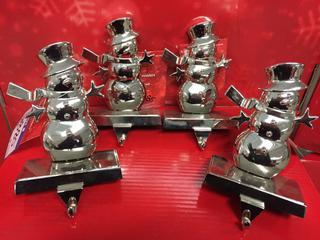 (4) Snowman Stocking Holders.